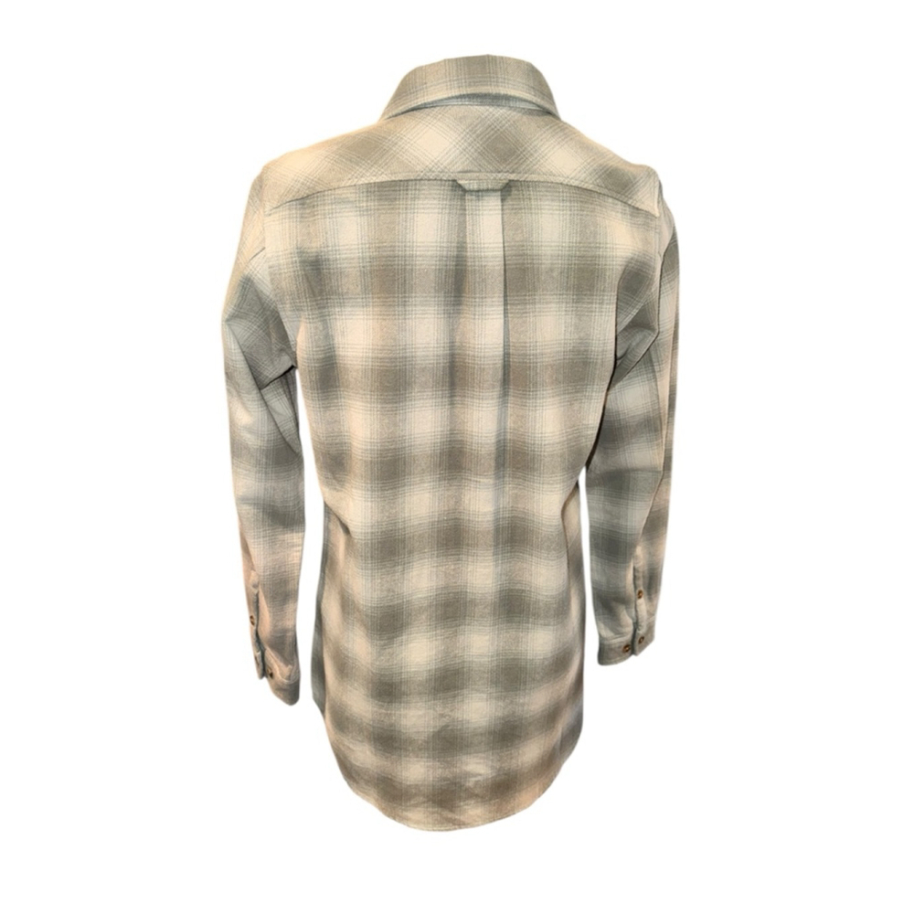 Women's Fjallraven Plaid Button Down Shirt S Green White h19 - Picture 2 of 3
